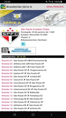 Brasileirão Série A android App screenshot 0